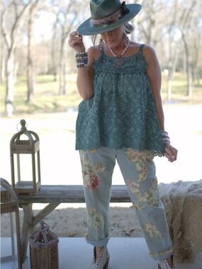 NEW Jaded Gypsy Eye See You Tank - Emerald
